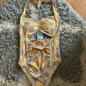 Cupshe Yellow Print Swimsuit - One Piece